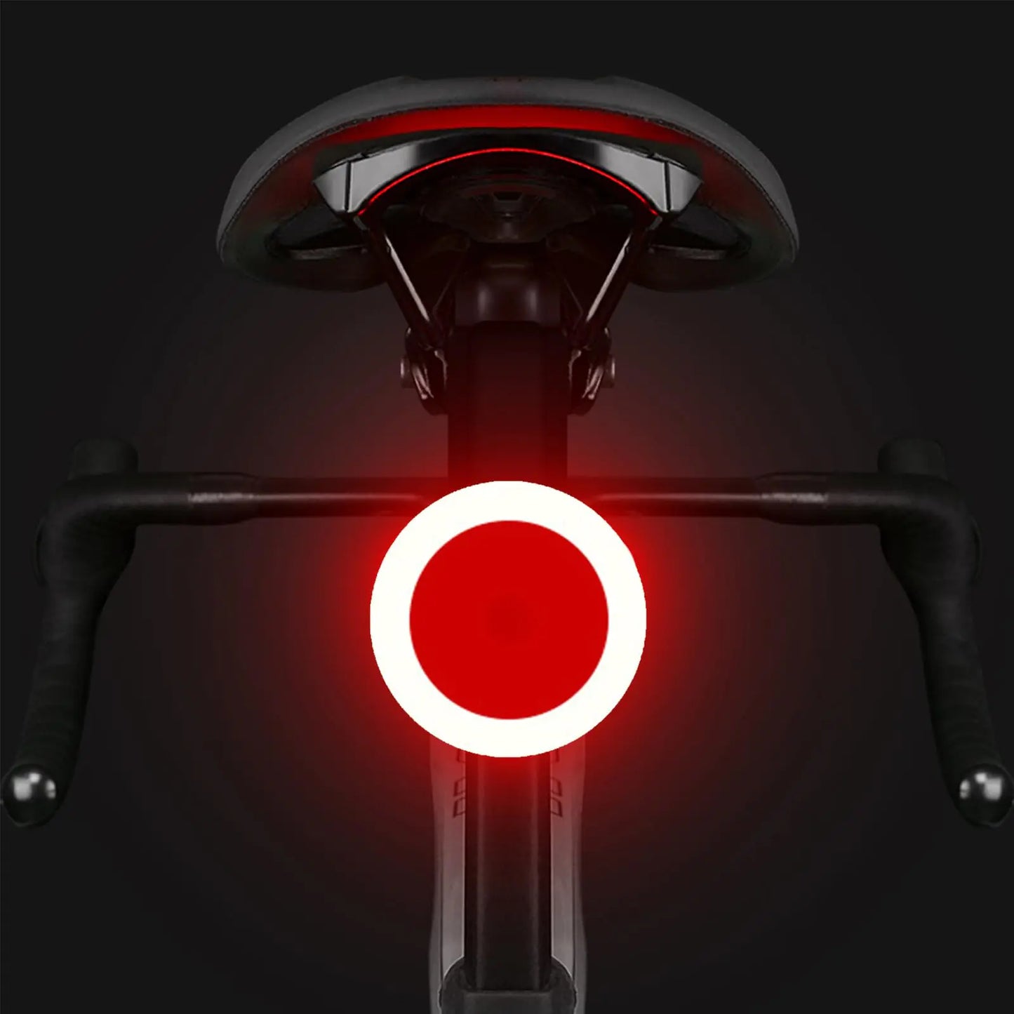 YUERWOVER Rechargeable Bike Tail Light LED Bicycle Rear Light Cycling Night Essential Bright Seat Back Safety Lamp Ring Shape 5 Modes Warning Waterproof Flash MTB Light for Men Women Kids(Ring)