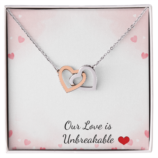 Beautiful interlocked heart necklace