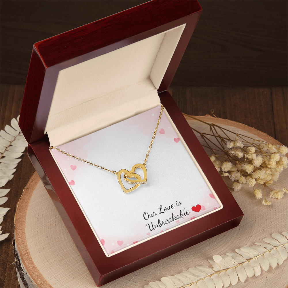 Beautiful interlocked heart necklace