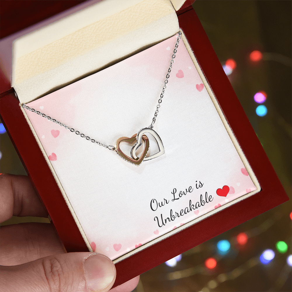 Beautiful interlocked heart necklace
