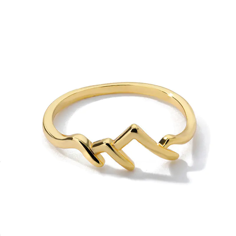 Simple Mountain Peak Creative Ring