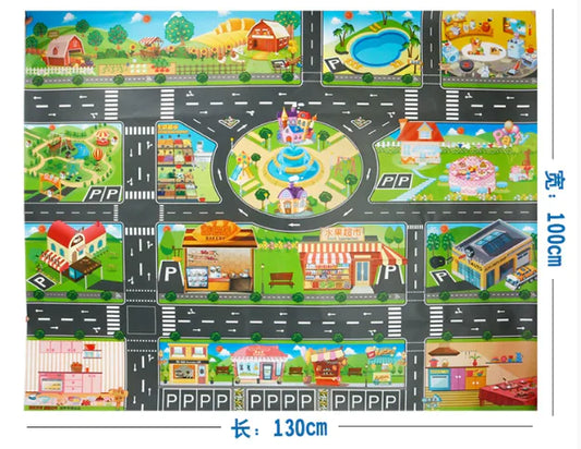 Play Mat with Vehicles & Traffic Signs