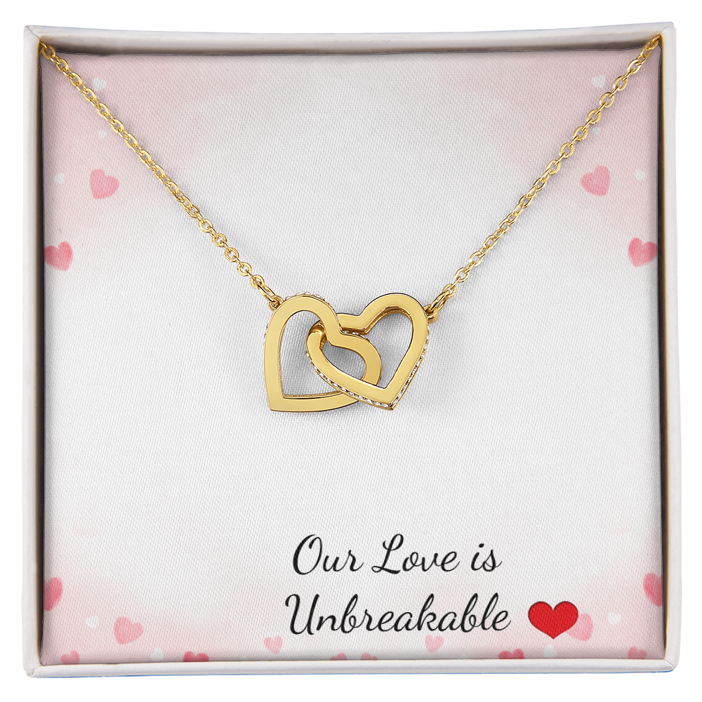 Beautiful interlocked heart necklace